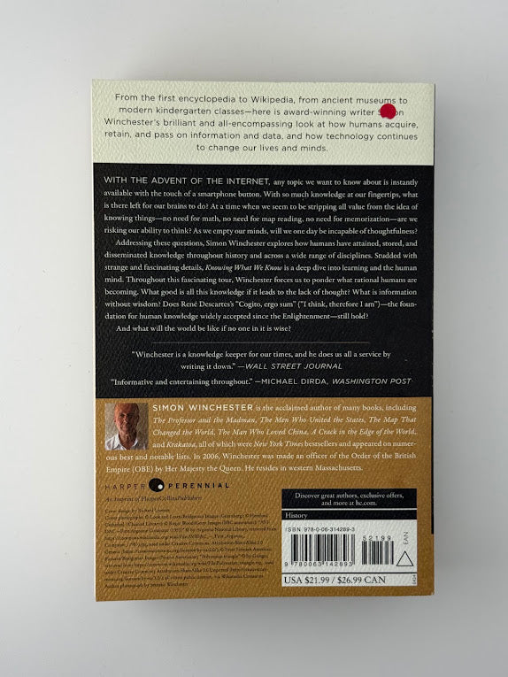 Knowing What We Know by Simon Winchester