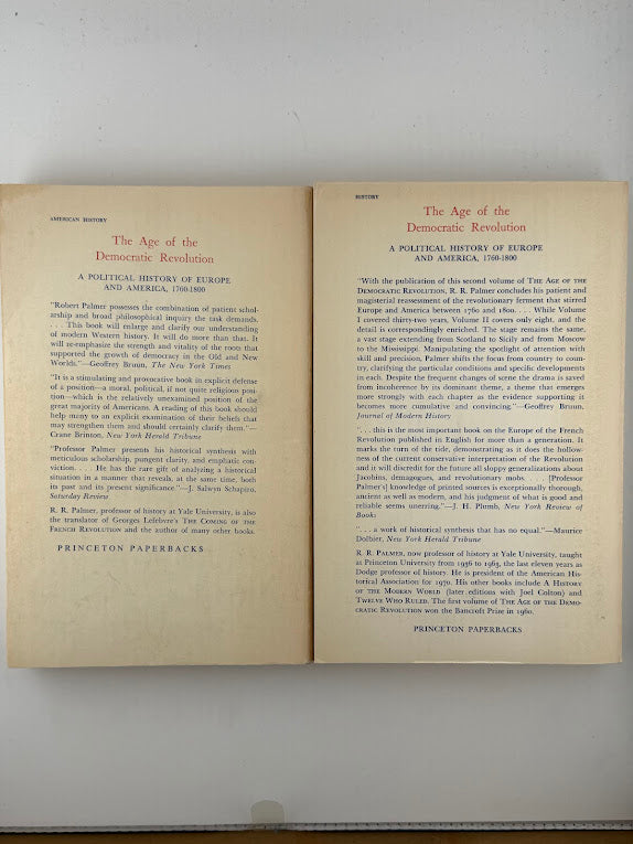 The Age of the Democratic Revolution by R.R. Palmer