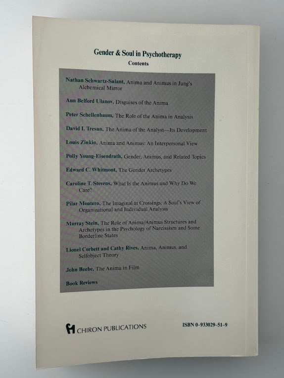 Gender & Soul in Psychotherapy edited by Nathan Schwartz-Salant and Murray Stein