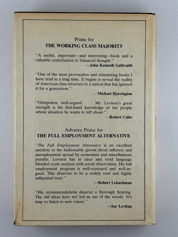 The Full Employment Alternative by Andrew Levison