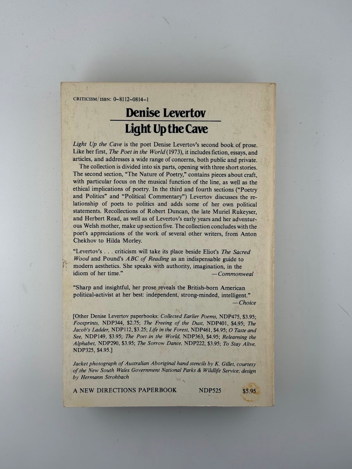 Light Up the Cave by Denise Levertov