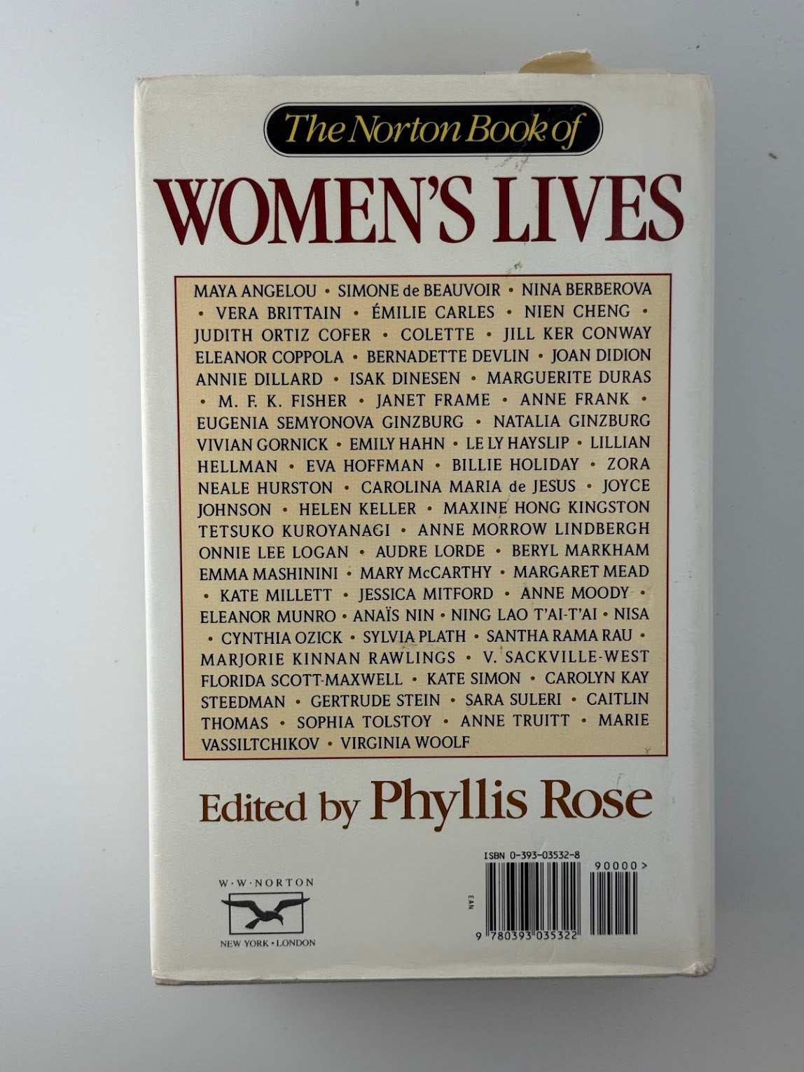 The Norton Book of Women's Lives edited by Phyllis Rose
