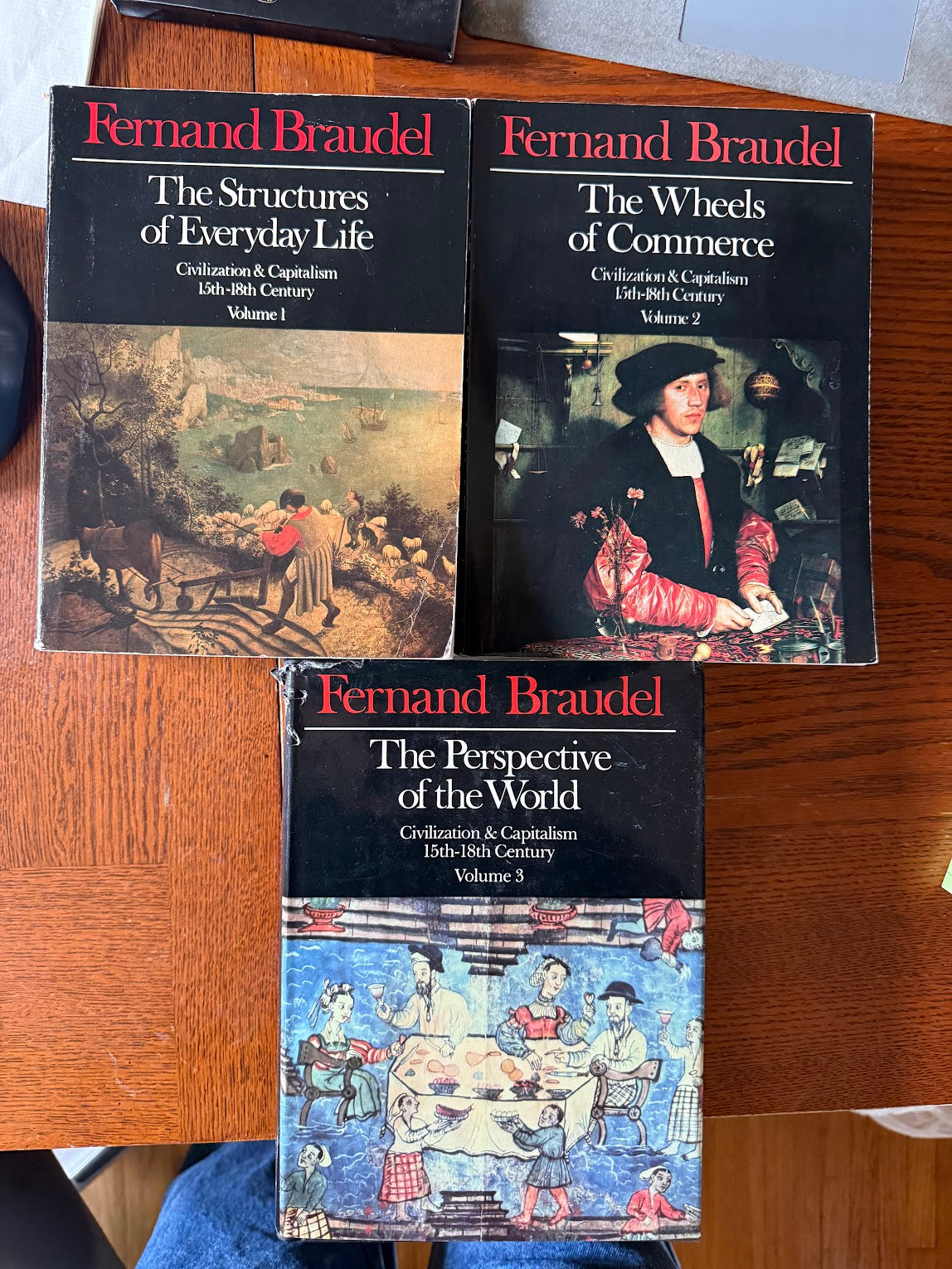 Civilization & Capitalism 15th-18th Century 3 Vol. set by Fernand Braudel