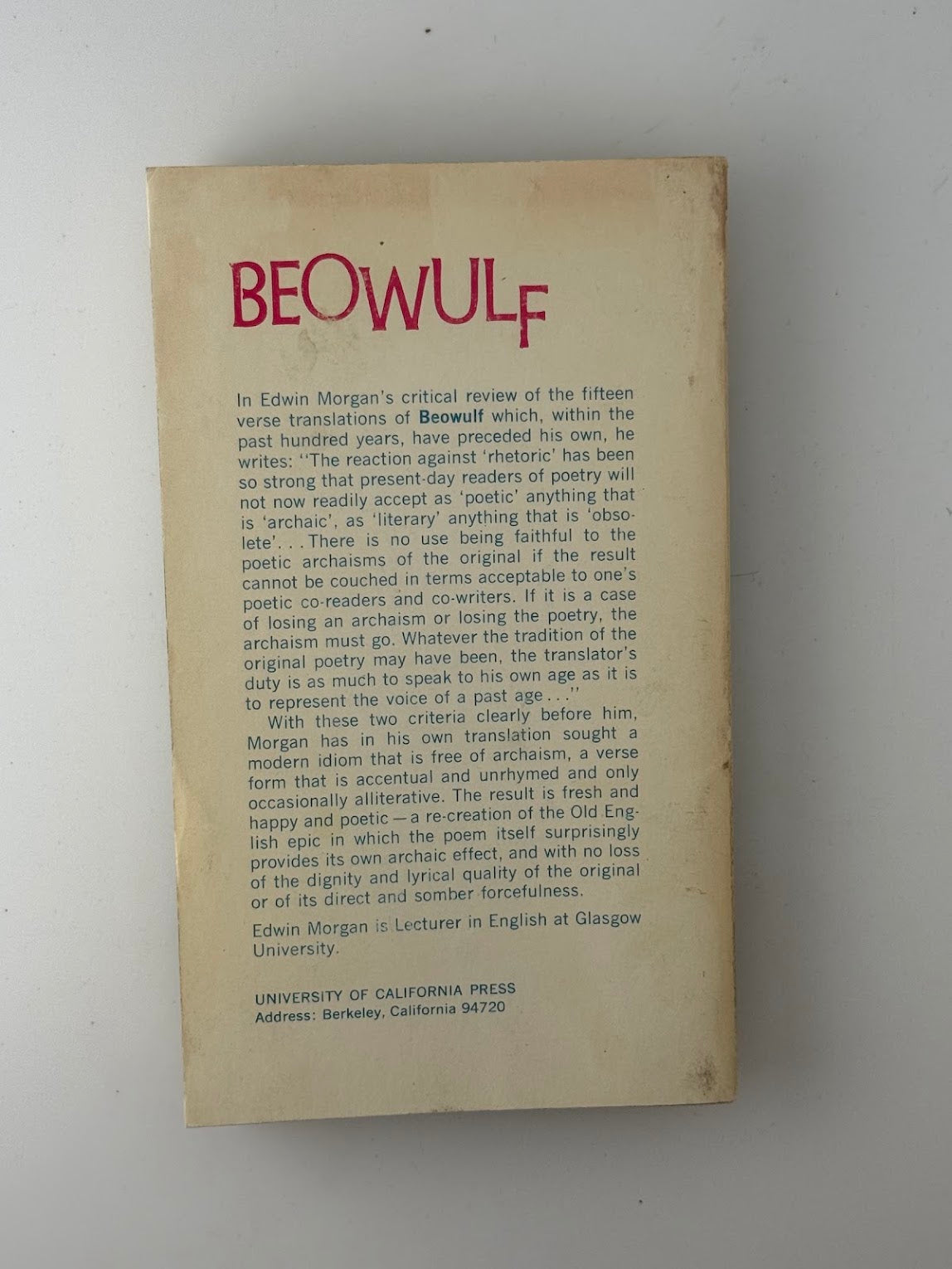 Beowulf by Edwin Morgan