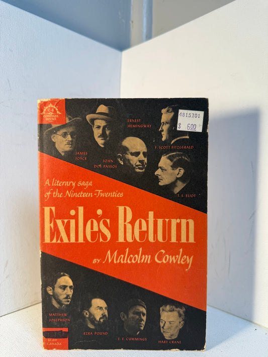 Exile's Return by Malcolm Cowley