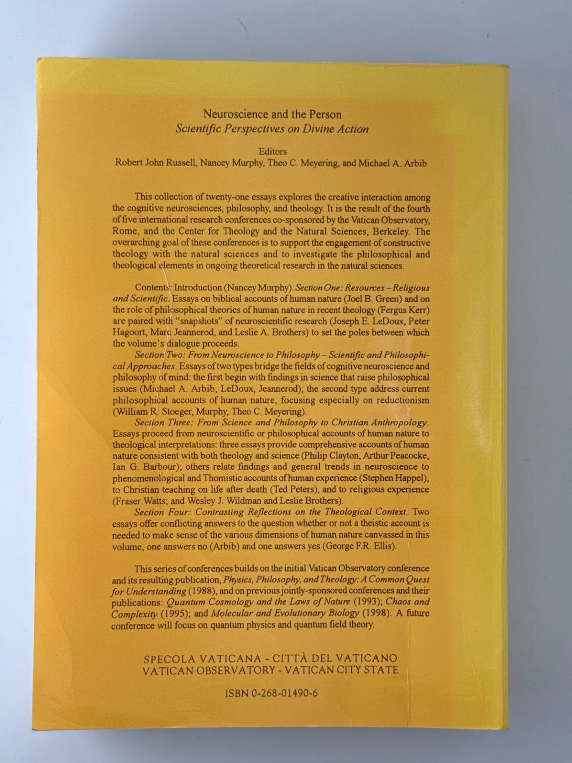 Neuroscience and the Person - Scientific Perspectives on Divine Action