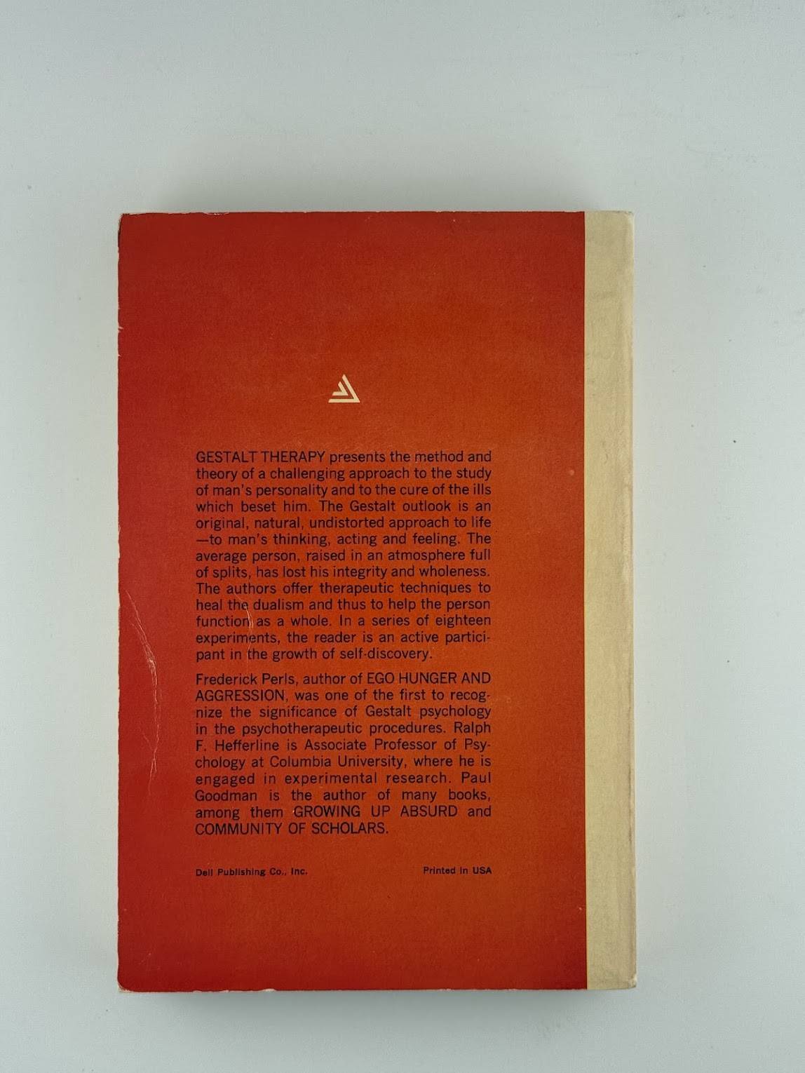 Gestalt Therapy by Perls, Hefferline, Goodman