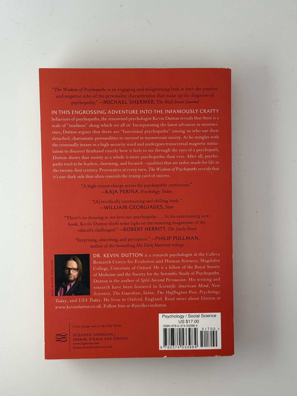 The Wisdom of Psychopaths by Kevin Dutton
