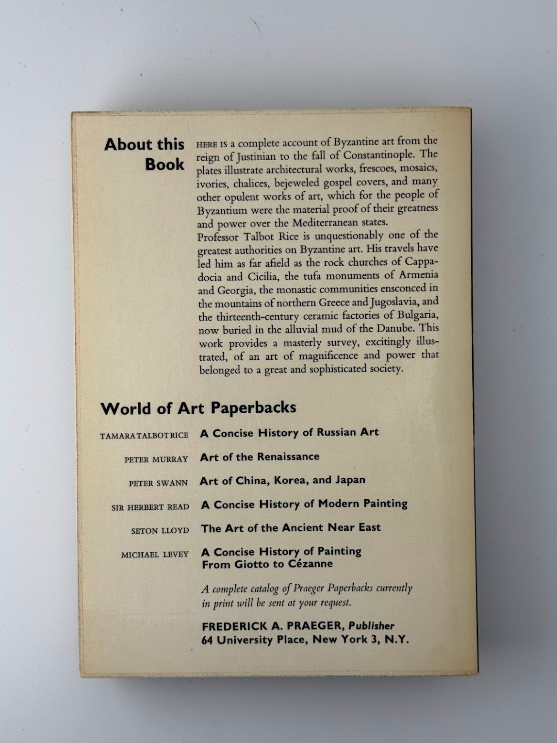 Art of the Byzantine Era by David Talbot Rice