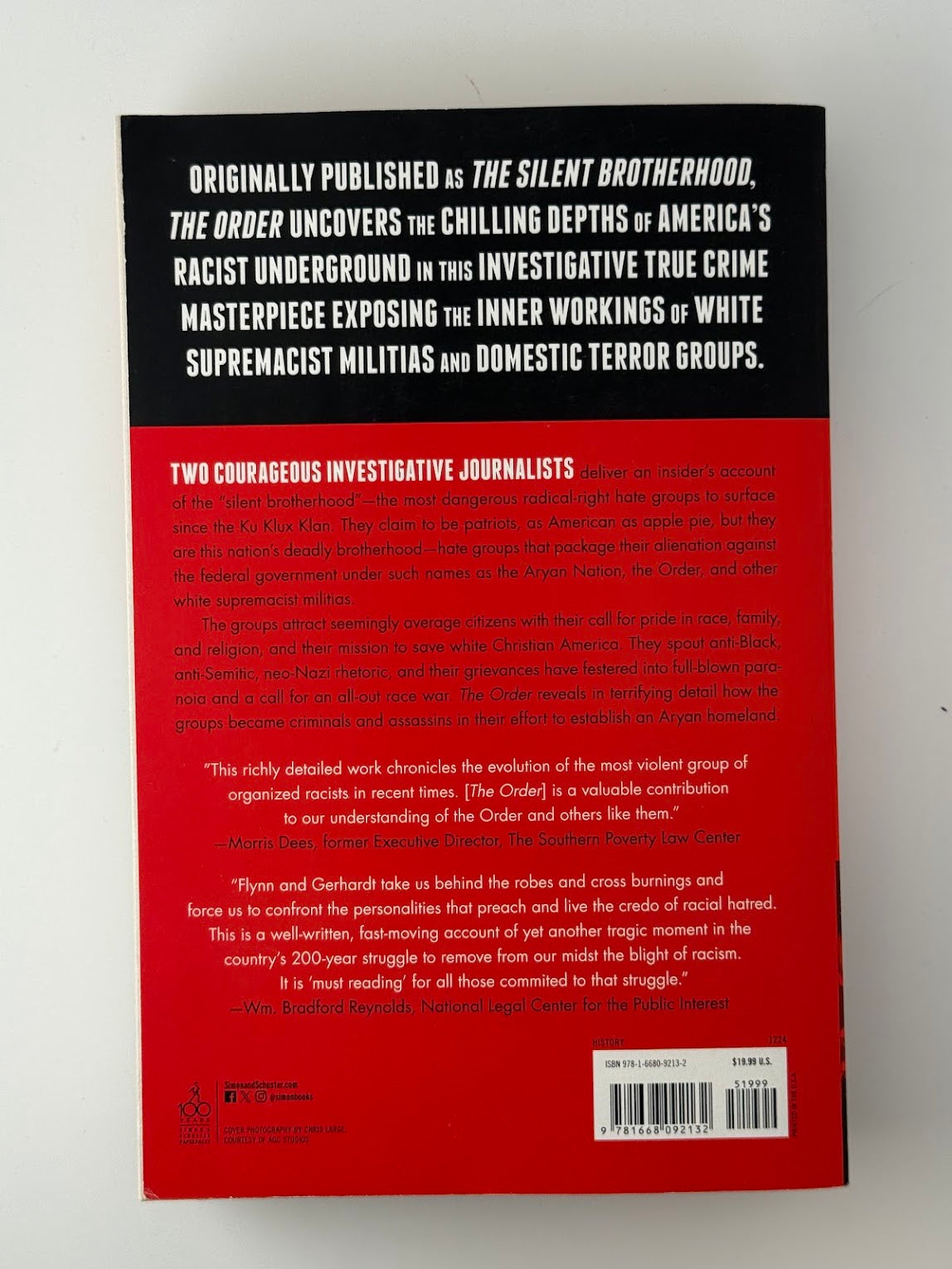 The Order - Inside America's Racist Underground by Kevin Flynn and Gary Gerhardt