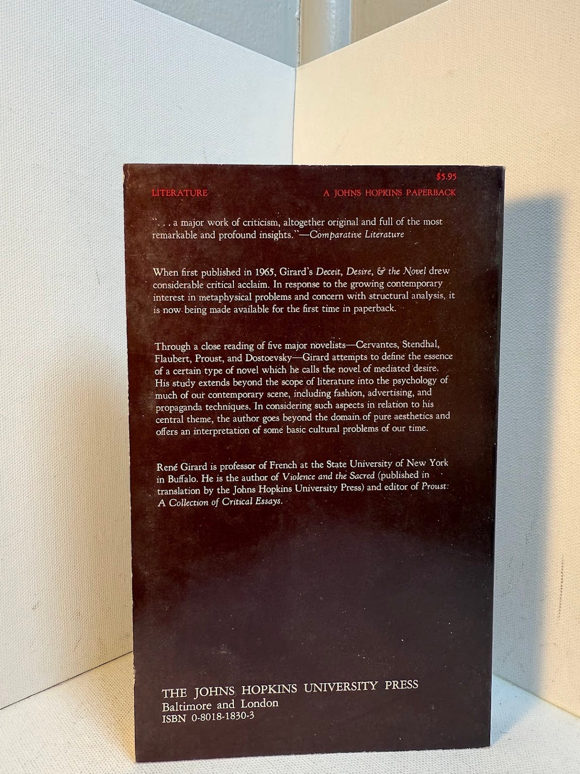 Deceit, Desire, & the Novel by Rene Girard