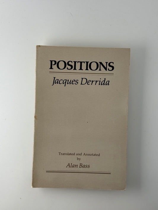 Positions by Jacques Derrida