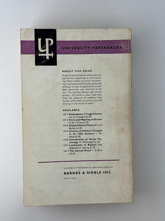 Greek Political Theory by Ernest Barker