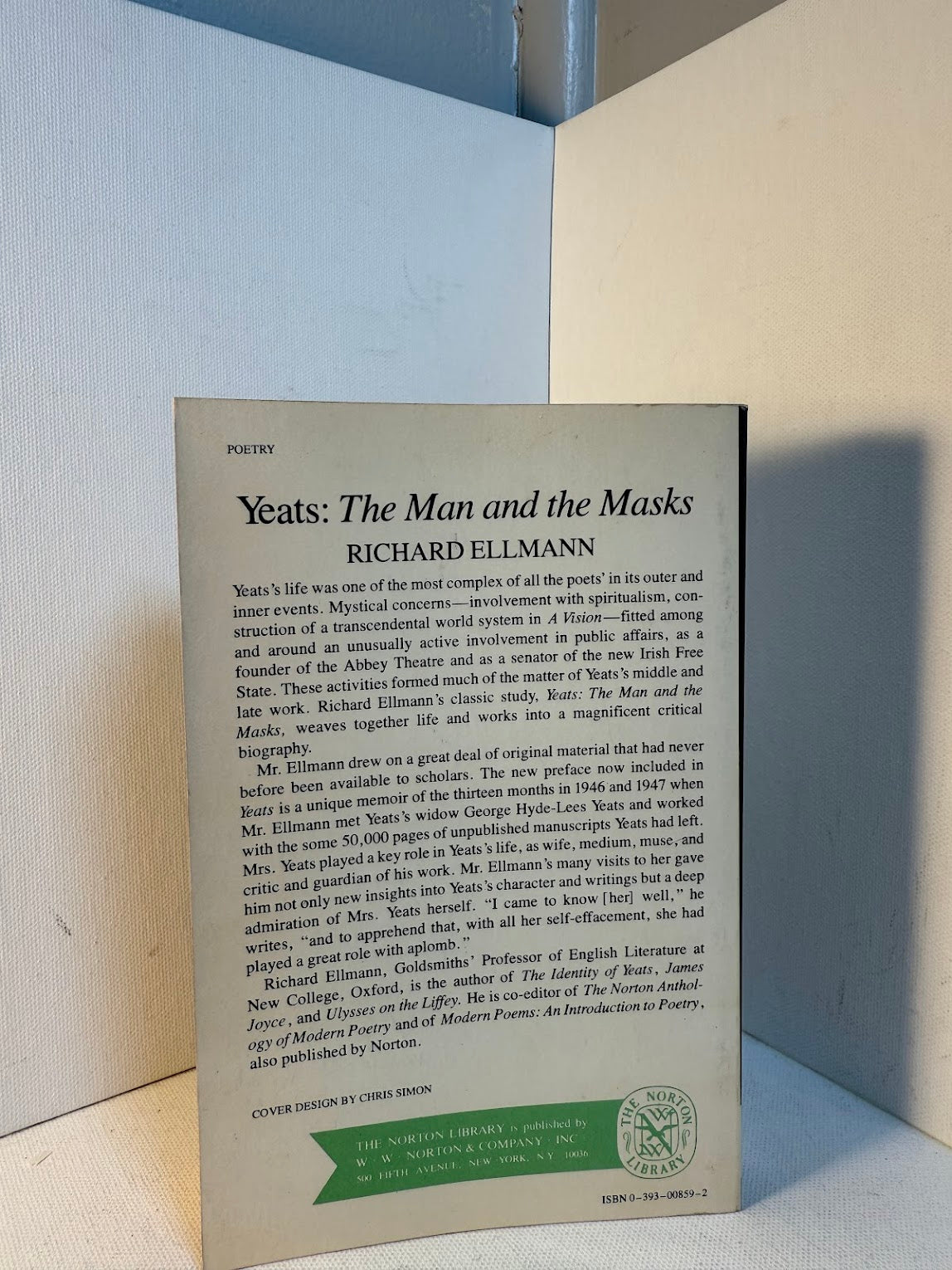 Yeats The Man and the Masks by Richard Ellmann