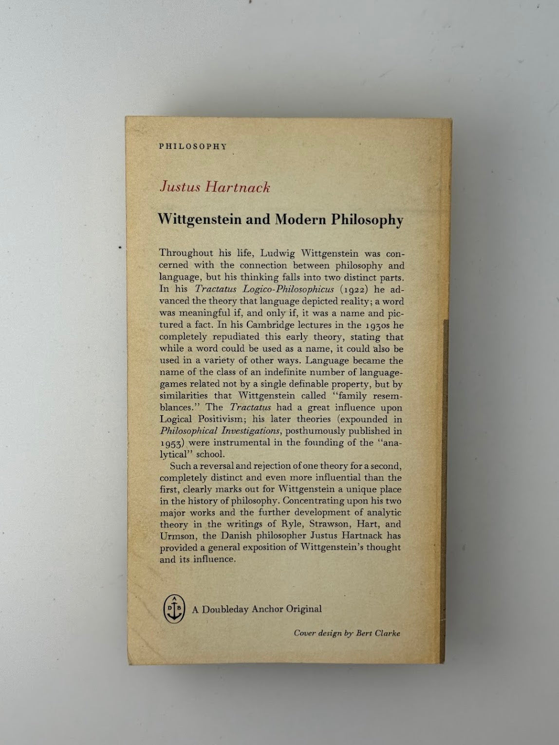 Wittgenstein and Modern Philosophy by Justus Hartnack