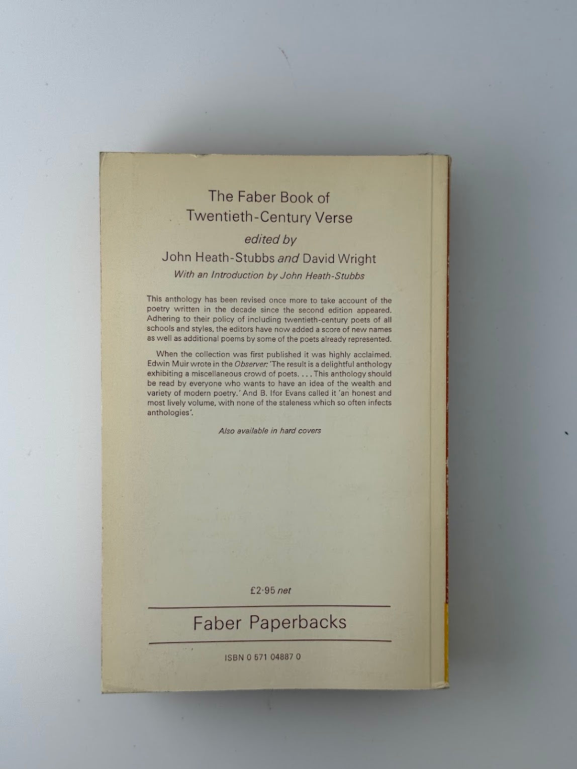 The Faber Book of 20th Century Verse