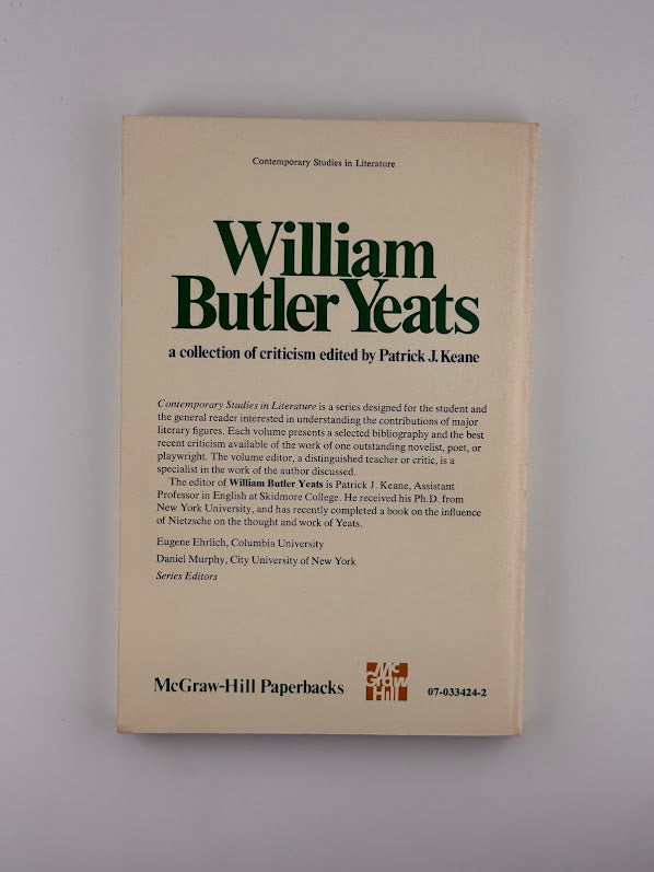 William Butler Yeats edited by Patrick J. Keane