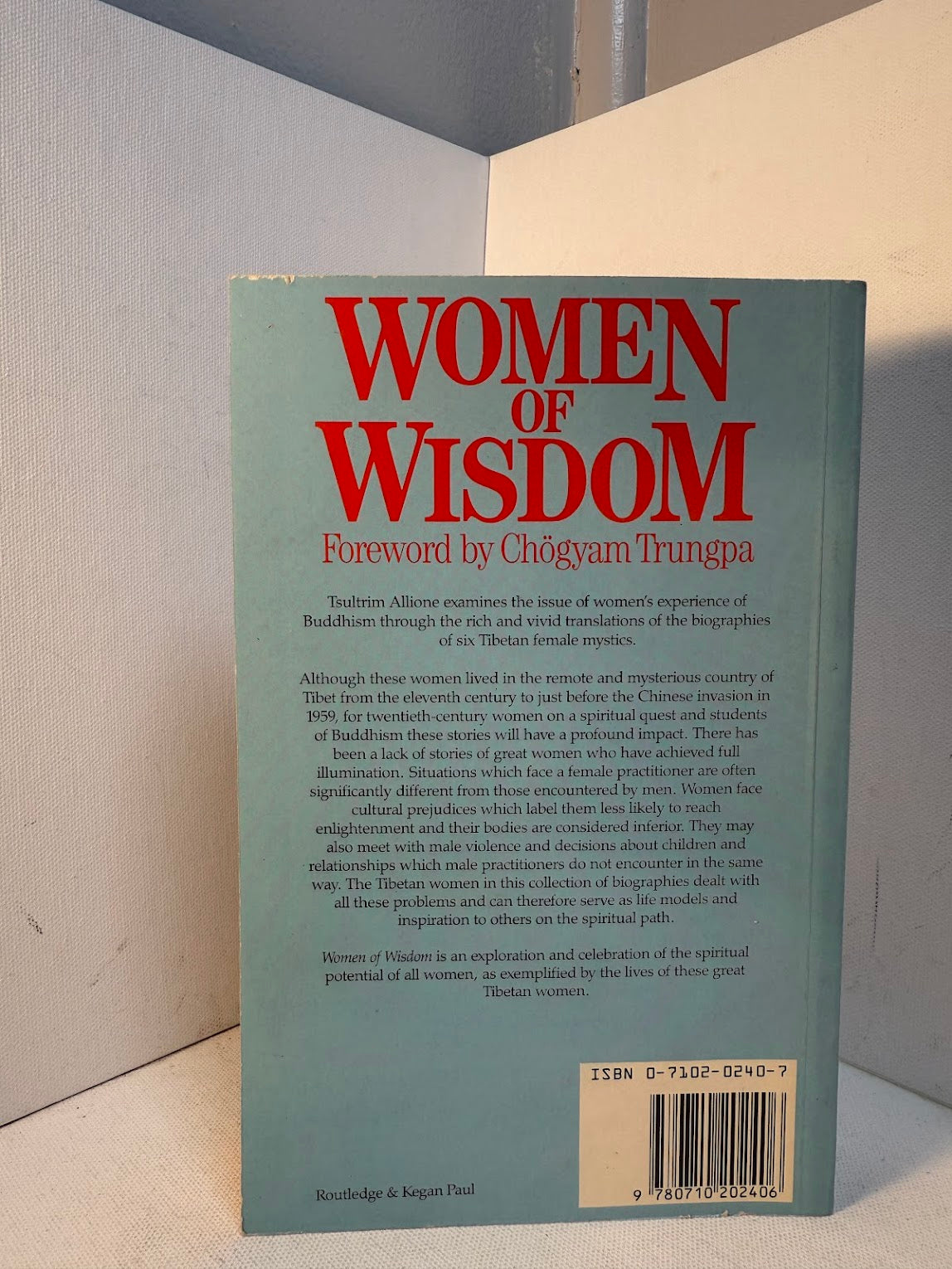 Women of Wisdom by Tsultrim Allione