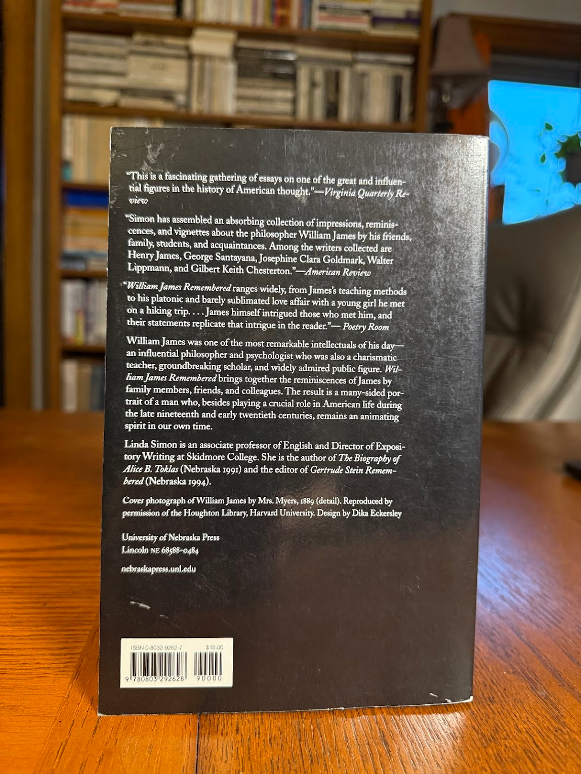 William James Remembered edited by Linda Simon