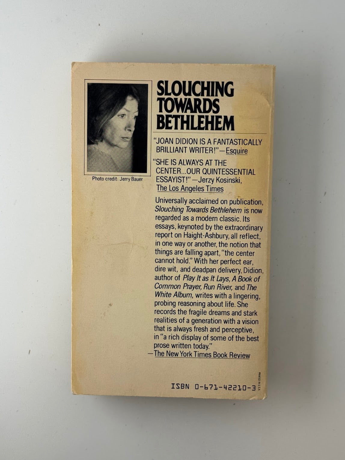 Slouching Towards Bethlehem by Joan Didion