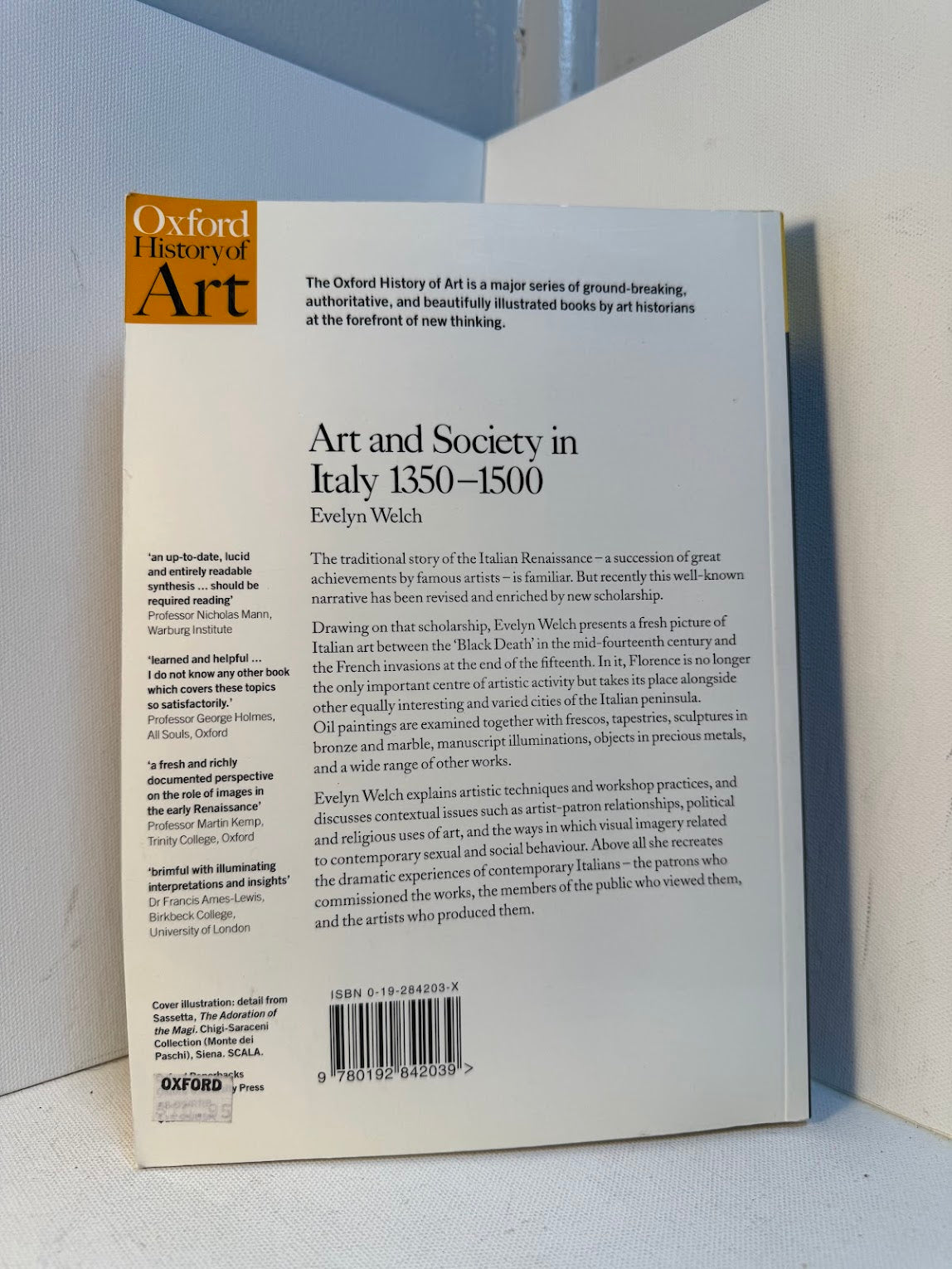Art and Society in Italy 1350-500 by Evelyn Welch