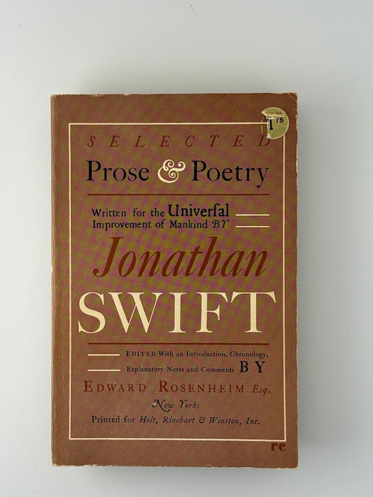 Selected Prose & Poetry of Jonathan Swift
