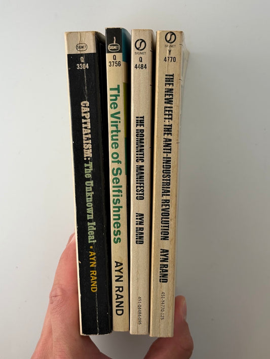 4 vintage Ayn Rand paperbacks