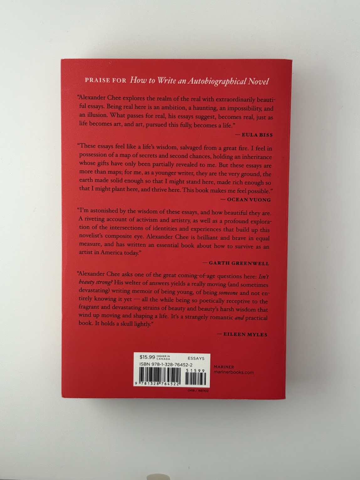 How to Write an Autobiographical Novel by Alexander Chee