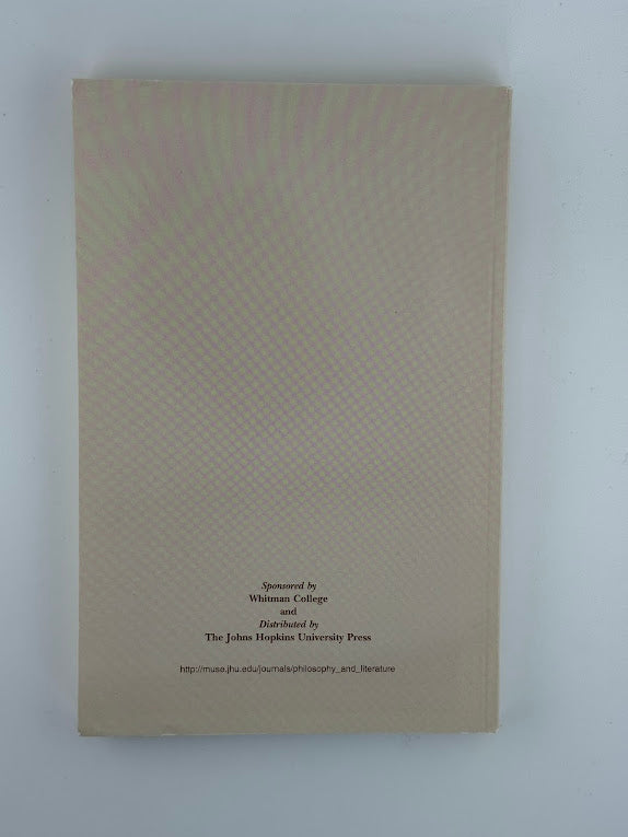 Philosophy and Literature - Ralph Ellison