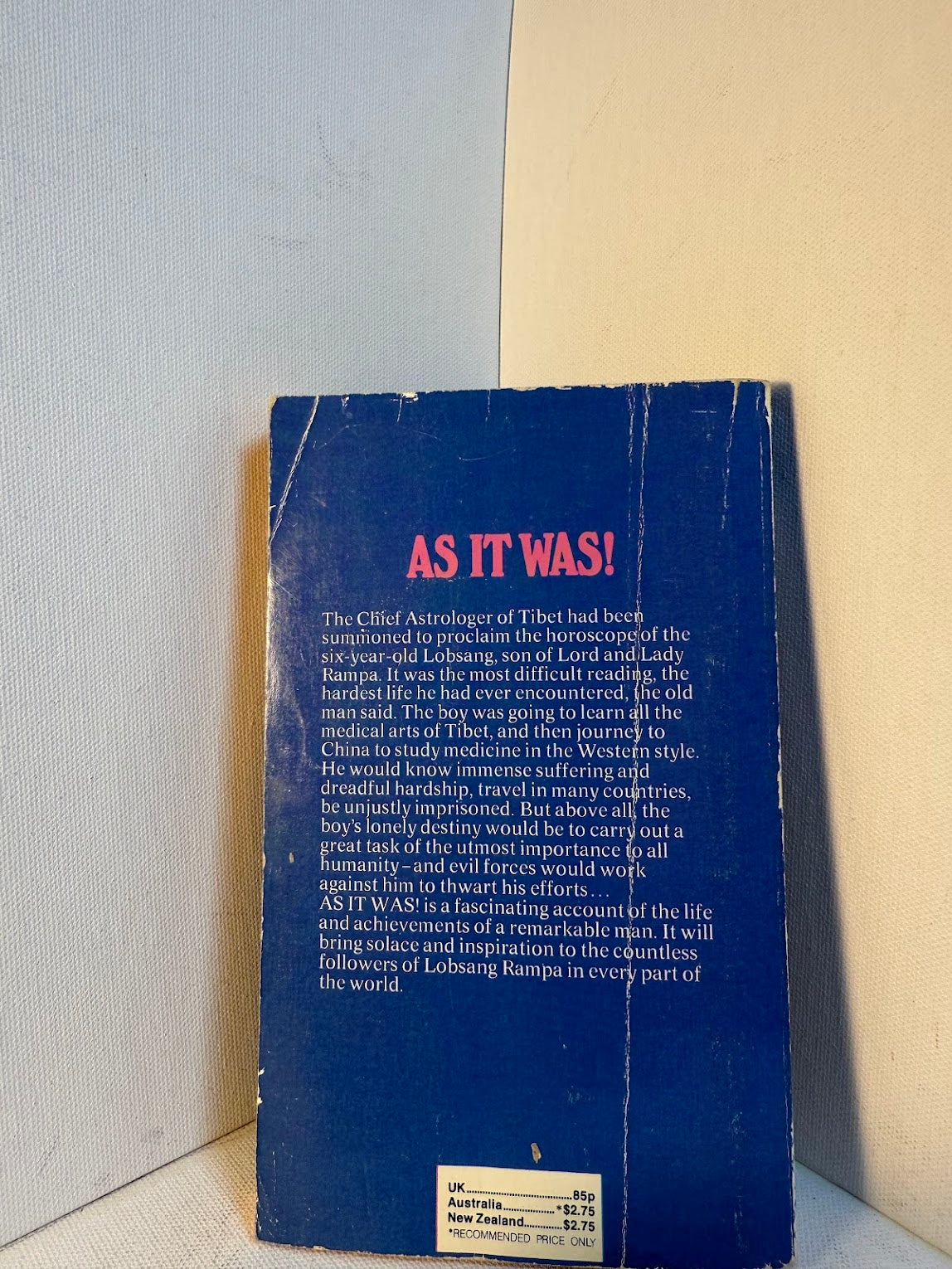 As It Was! by T. Lobsang Rampa
