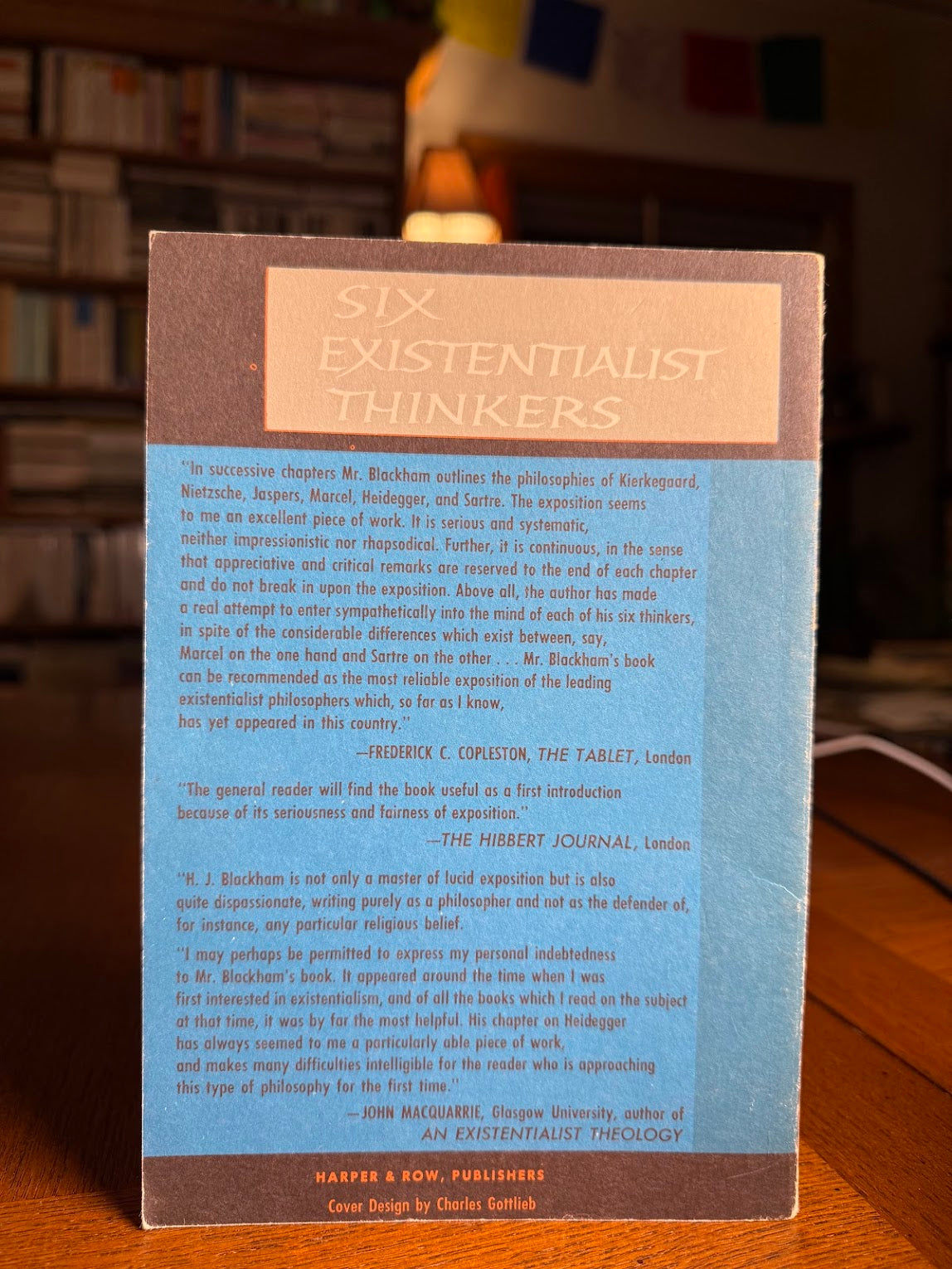 Six Existentialist Thinkers by H.J. Blackham