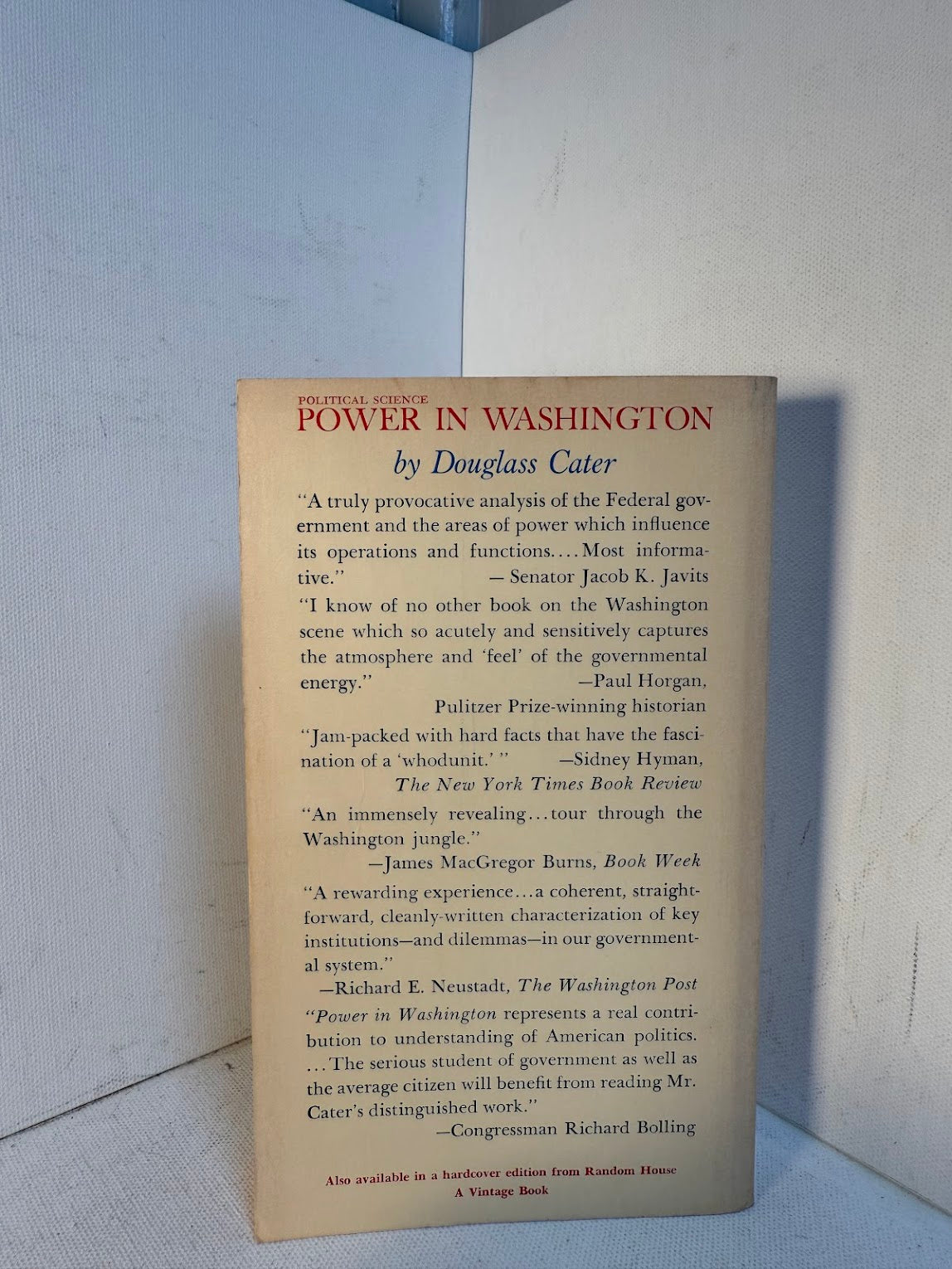 Power in Washington by Douglass Cater
