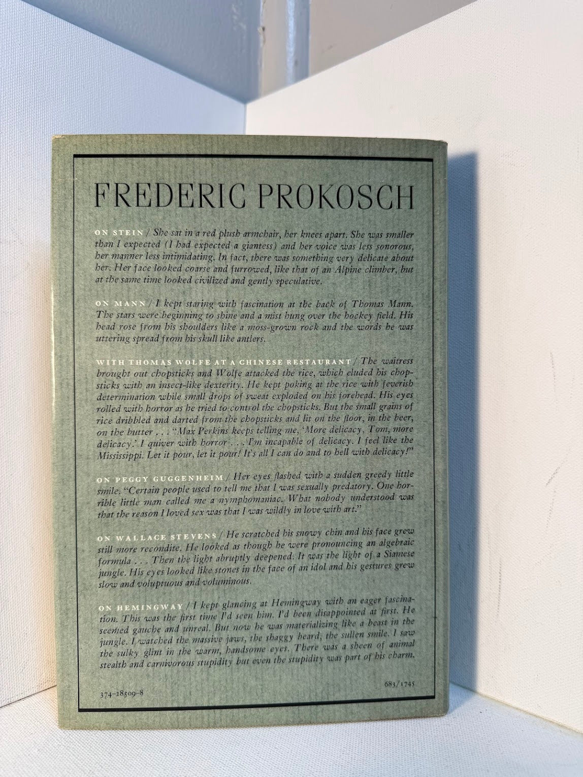 Voices - A Memoir by Frederic Prokosch
