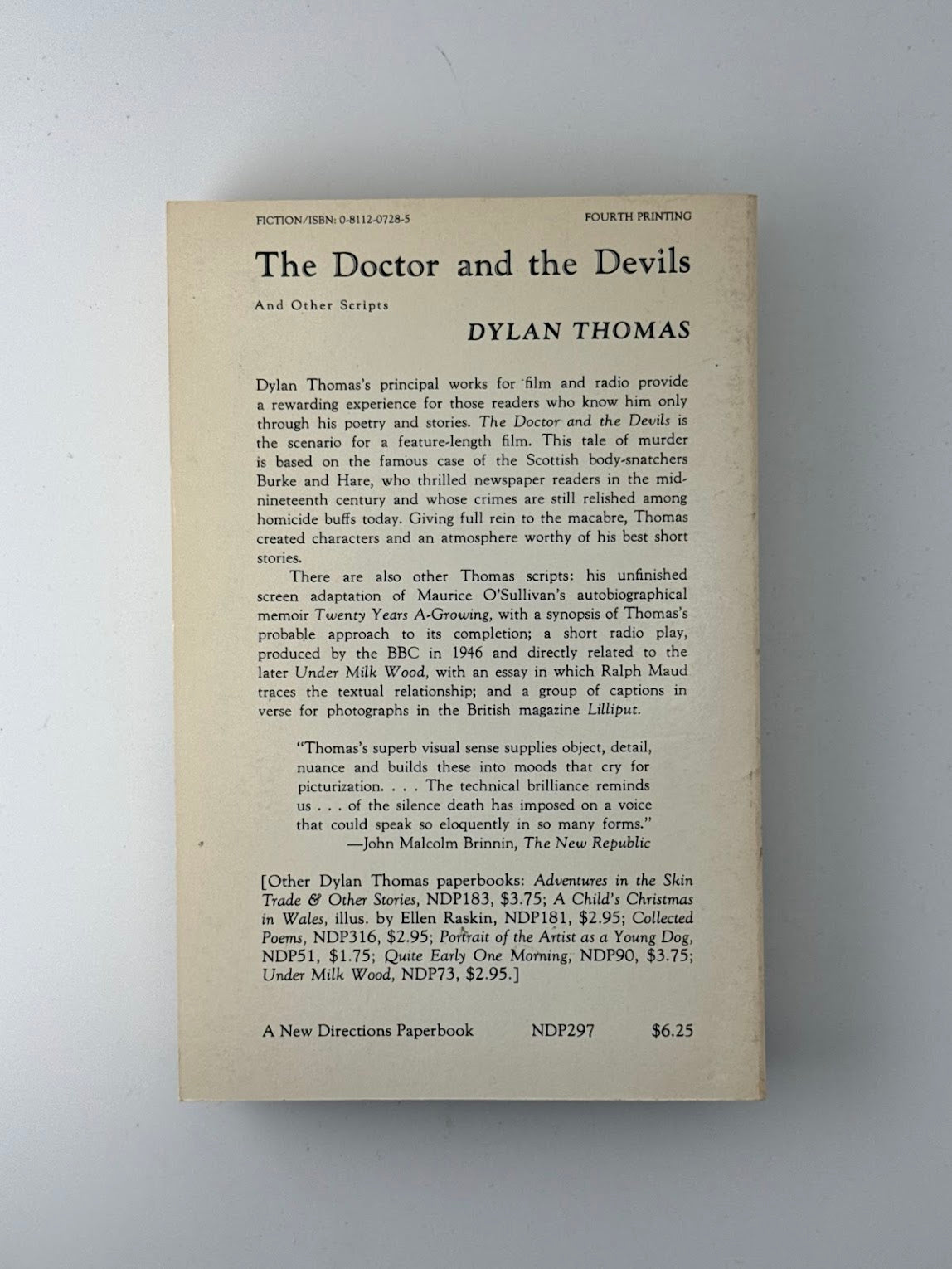 The Doctor and the Devils and Other Scripts by Dylan Thomas