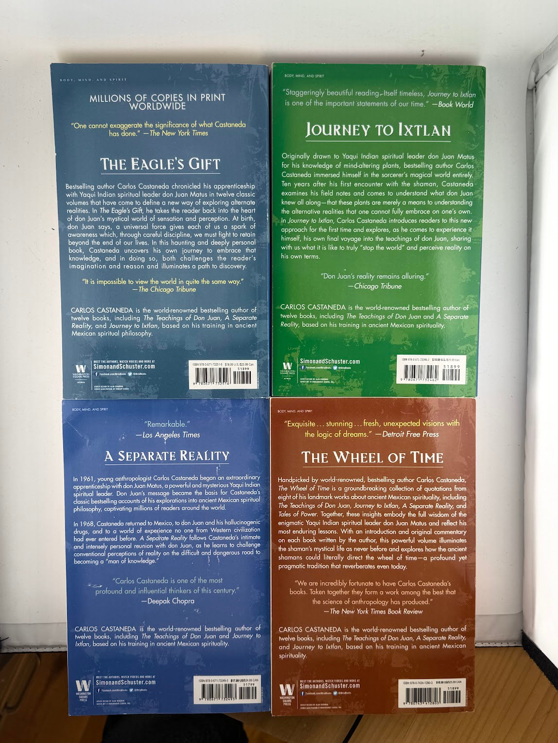 5 books by Carlos Castaneda