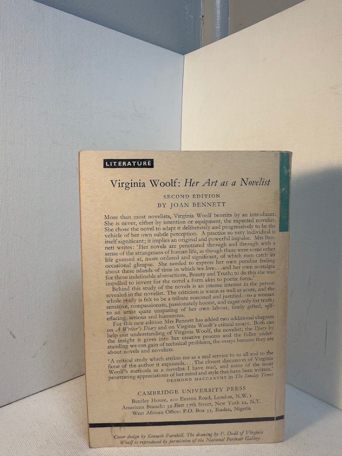 Virginia Woolf - Her Art as a Novelist by Joan Bennett