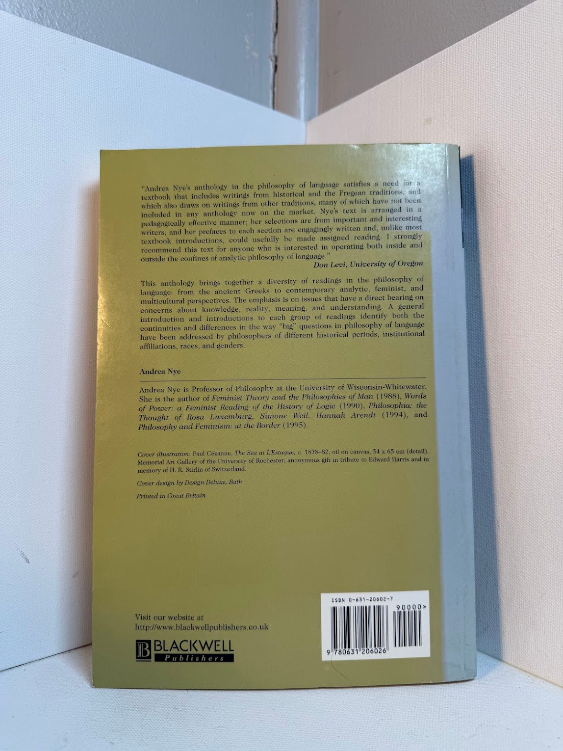 Philosophy of Language: The Big Questions edited by Andrea Nye