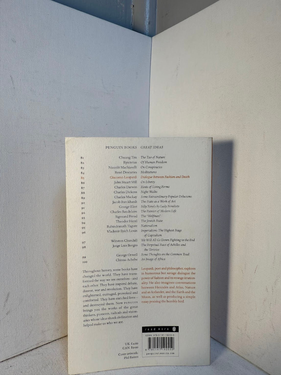Dialogue Between Fashion and Death by Giacomo Leopardi