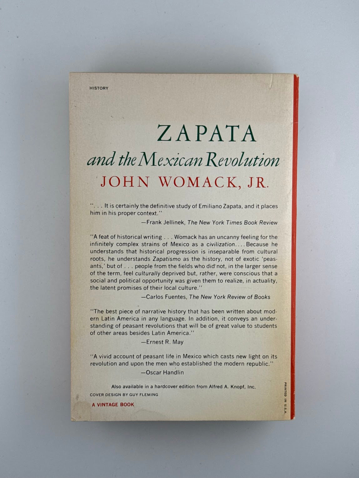 Zapata and the Mexican Revolution by John Womack Jr