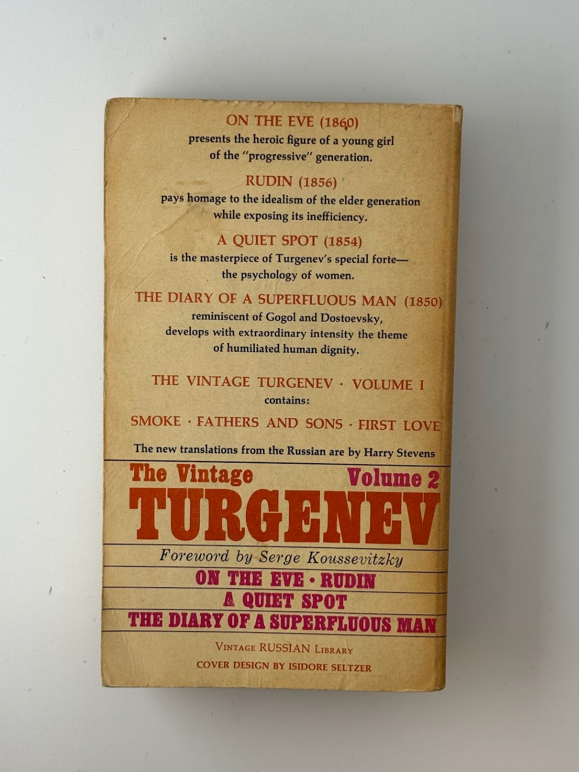 The Vintage Turgenev Volume 2