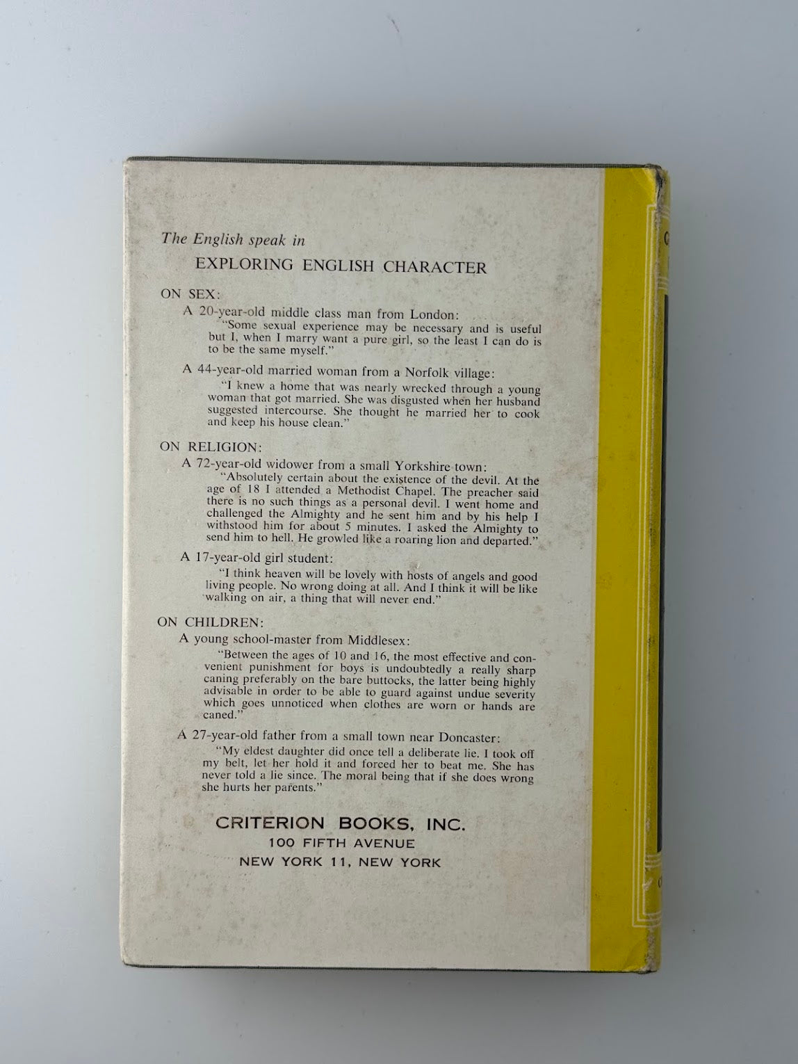 Exploring English Character by Geoffrey Gorer