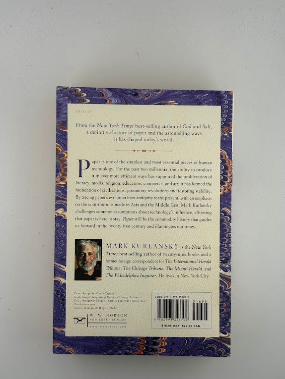 Paper by Mark Kurlansky