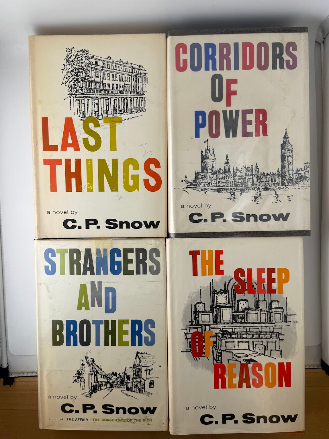 4 volumes from C.P. Snow Strangers and Brothers