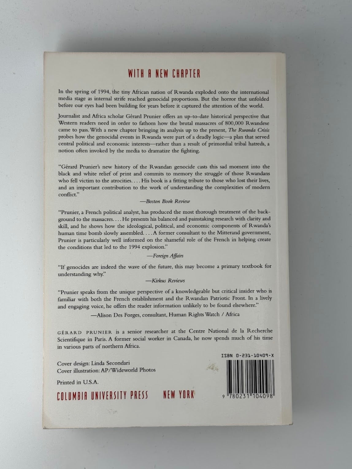 The Rwanda Crisis History of a Genocide by Gerard Prunier