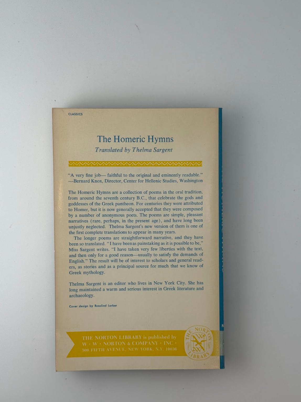 The Homeric Hymns by Thelma Sargent