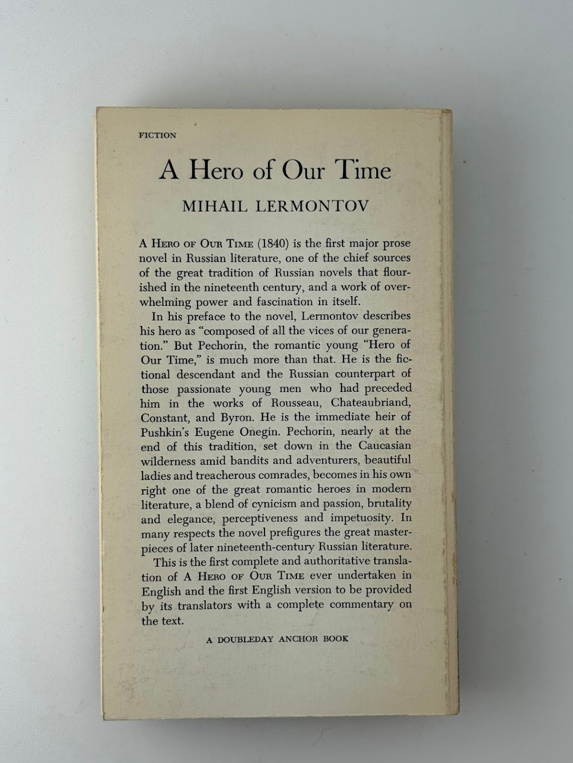 A Hero of Our Time by Mikhail Lermontov