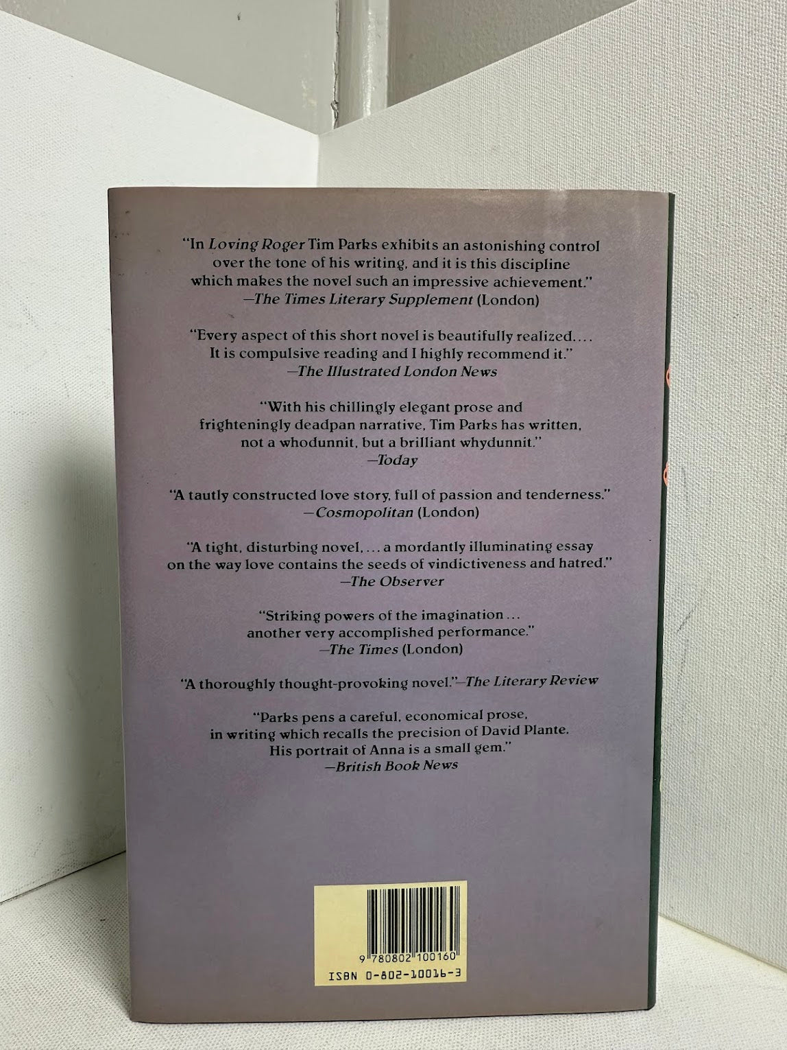 Loving Roger by Tim Parks