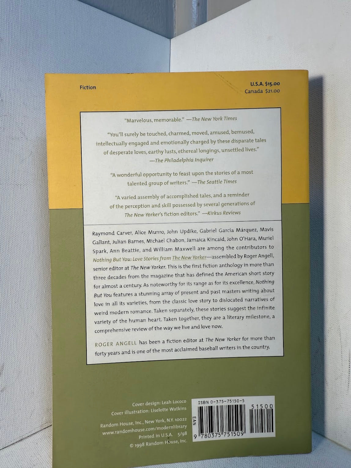 Nothing But You - Love Stories from The New Yorker edited by Roger Angell