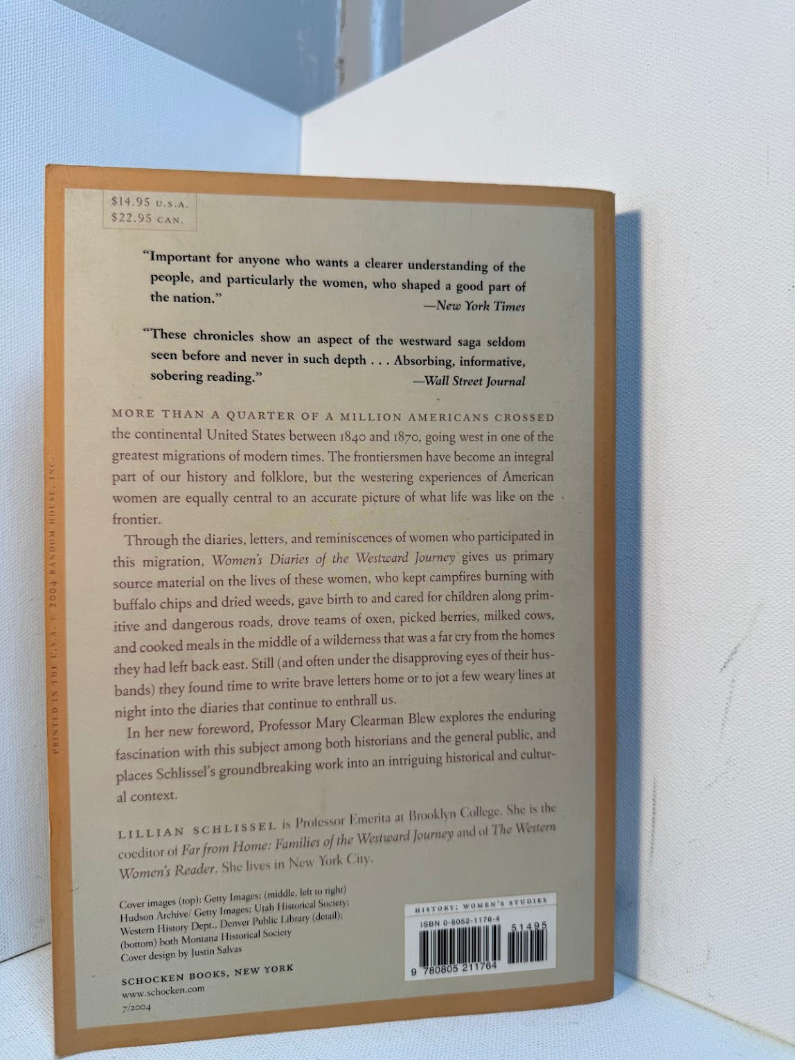 Women's Diaries of the Westward Journey by Lillian Schlissel
