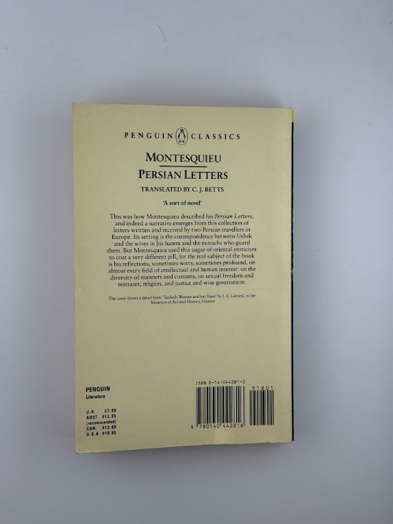 Persian Letters by Montesquieu